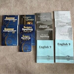 Abeka Grade 9 English Student/Teacher Curriculum Set of 13